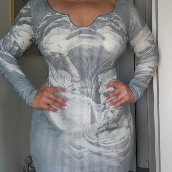 FASHION NOVA CURVE STATUE DEATIL MINI KNIT DRESS- UNWORN - Picture 10 of 13